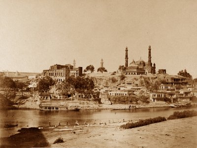Ansicht der neuen Batterie vom Steinernen Brücke, Lucknow von Felice Beato